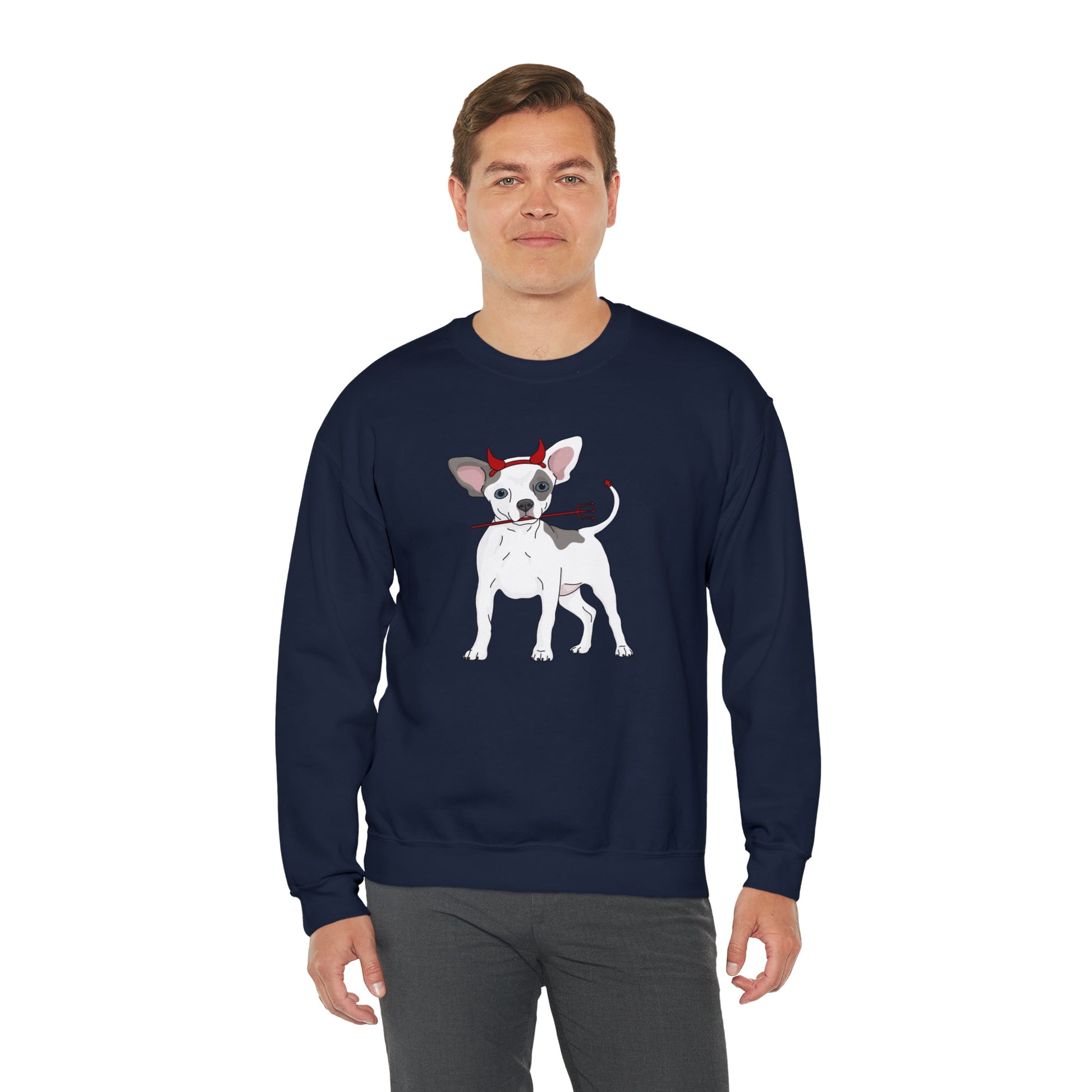 Devil Puppy | Crewneck Sweatshirt - Detezi Designs-82819717525201998331