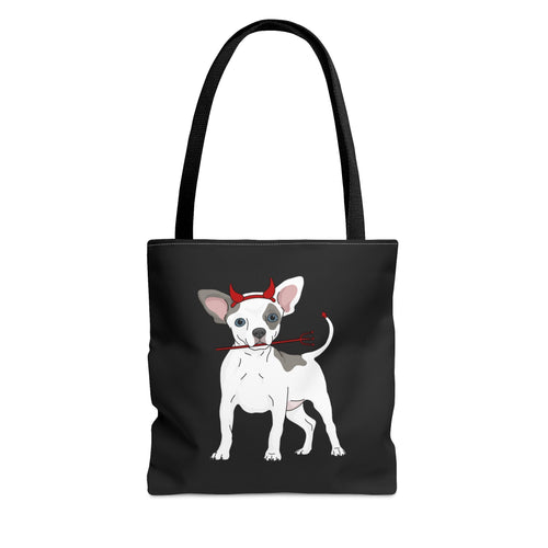 Devil Puppy | Tote Bag - Detezi Designs-17760847507720702044