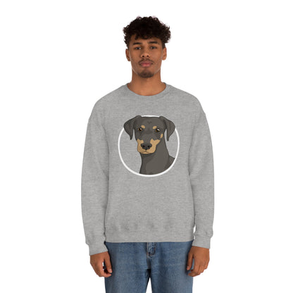 Doberman Circle | Crewneck Sweatshirt - Detezi Designs-28497237362093620650