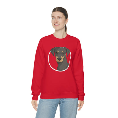 Doberman Circle | Crewneck Sweatshirt - Detezi Designs-28497237362093620650