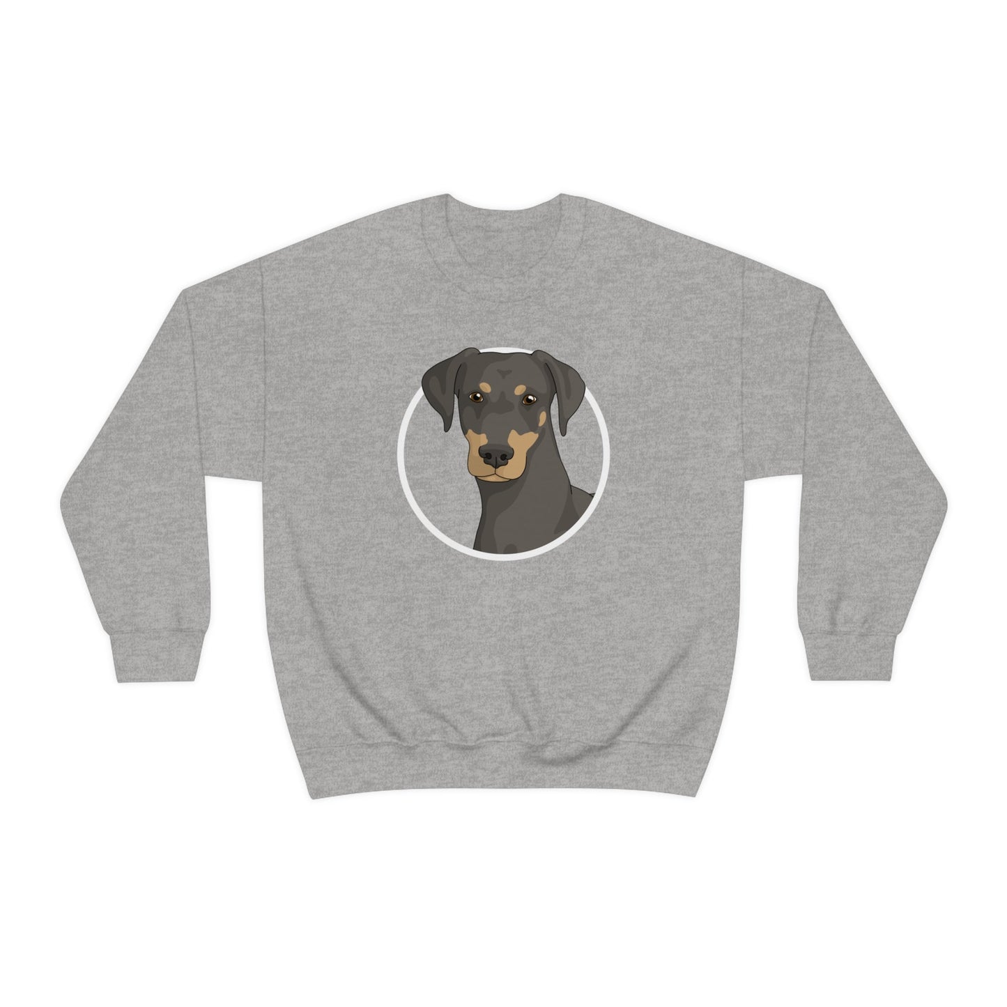 Doberman Circle | Crewneck Sweatshirt - Detezi Designs-28497237362093620650