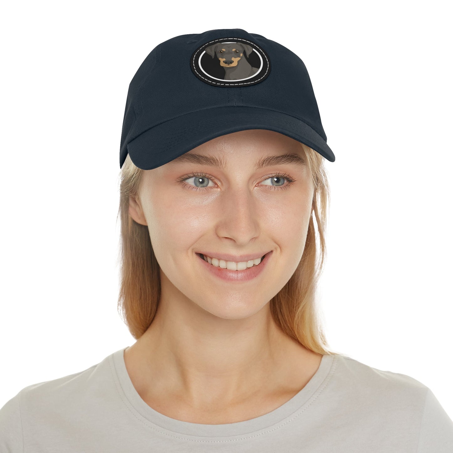 Doberman Circle | Dad Hat - Detezi Designs-29106789430215718388