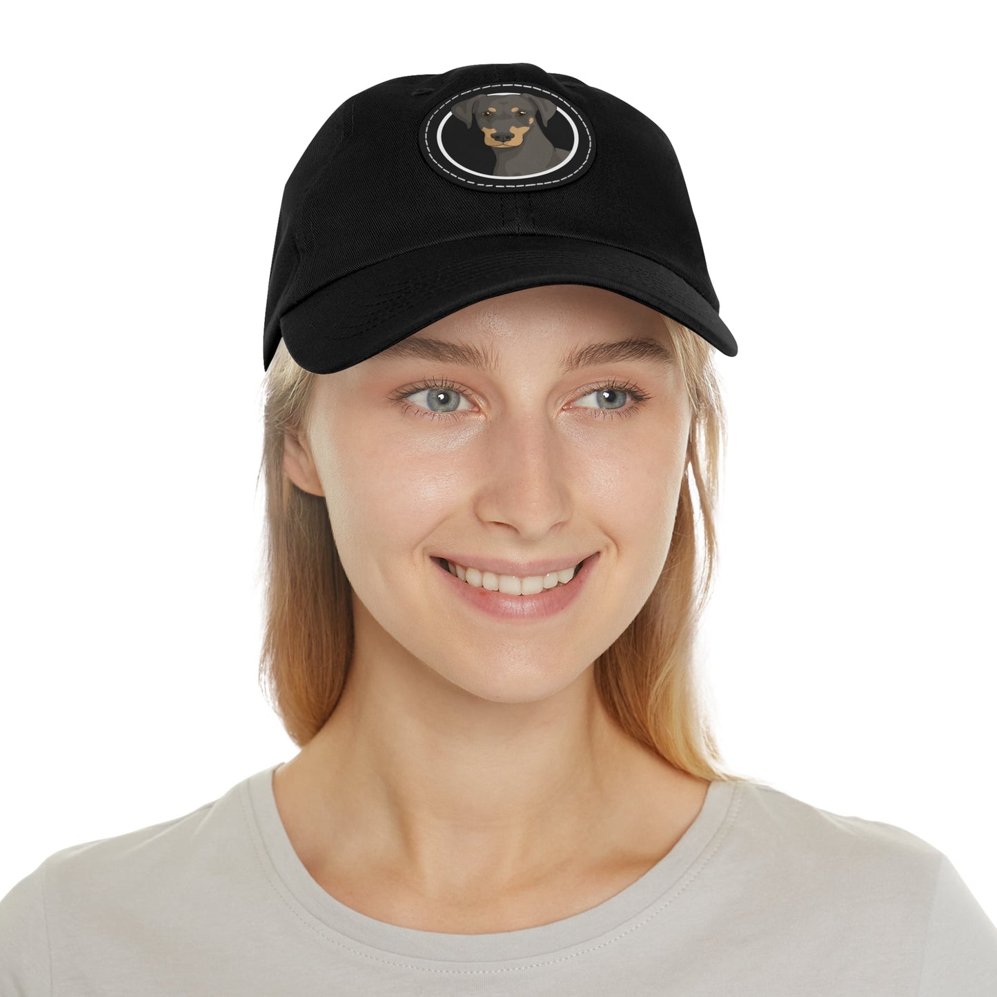 Doberman Circle | Dad Hat - Detezi Designs-29106789430215718388