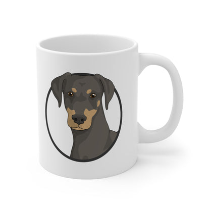 Doberman Circle | Mug - Detezi Designs-29367326985269673345