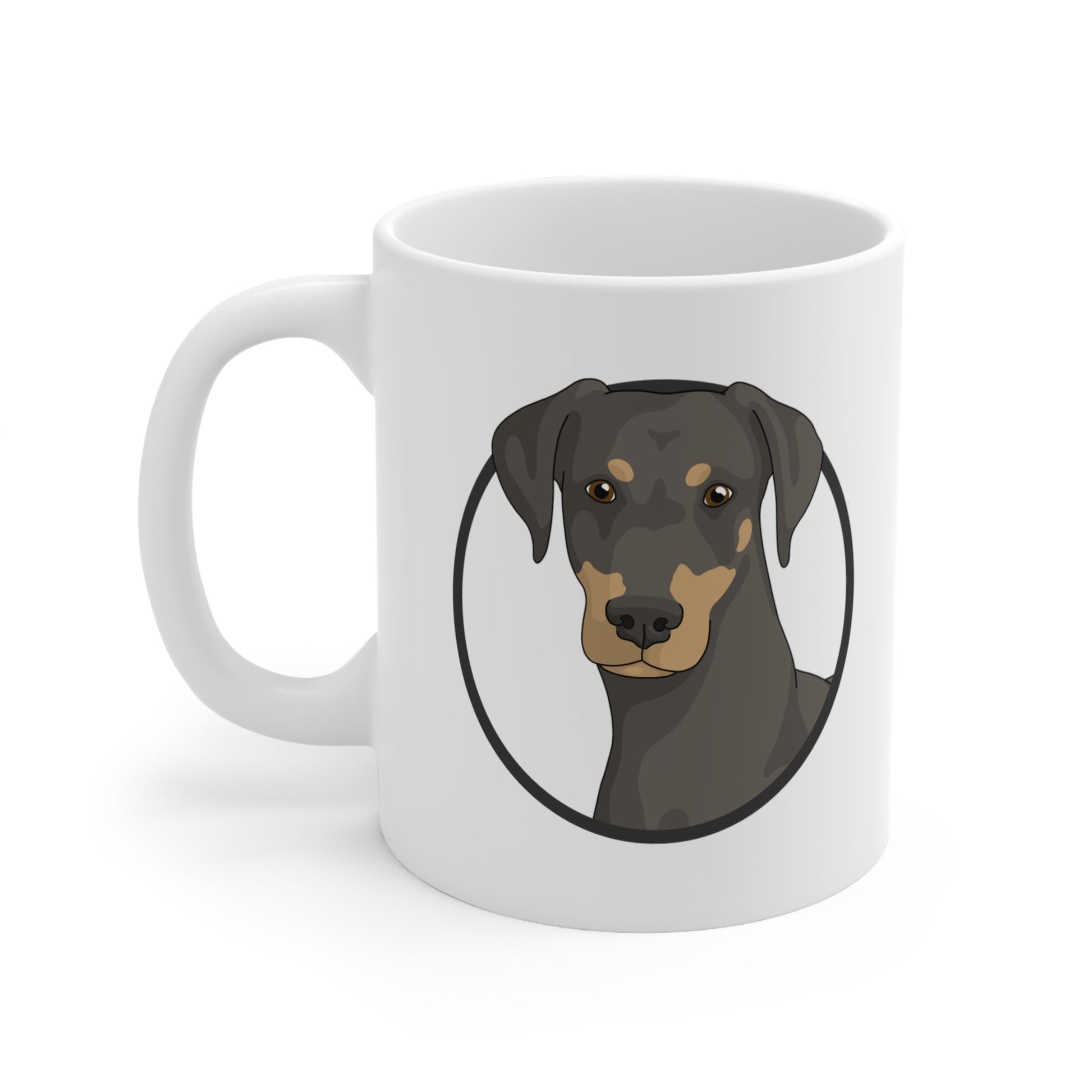 Doberman Circle | Mug - Detezi Designs-29367326985269673345