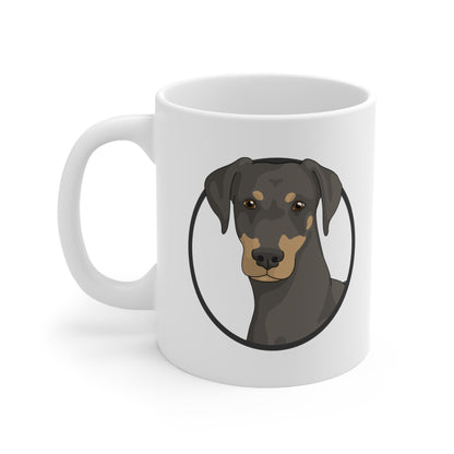 Doberman Circle | Mug - Detezi Designs-29367326985269673345