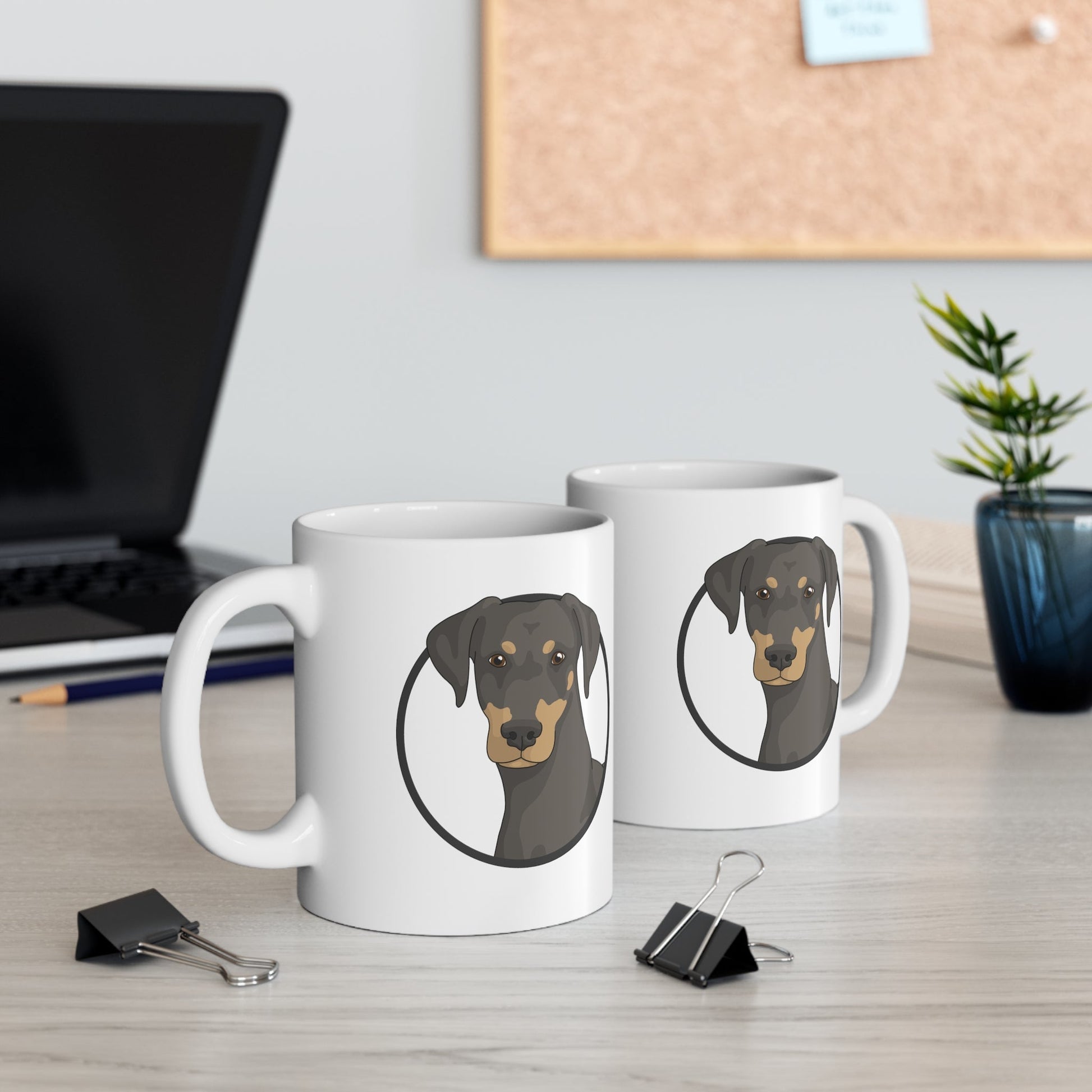 Doberman Circle | Mug - Detezi Designs-29367326985269673345