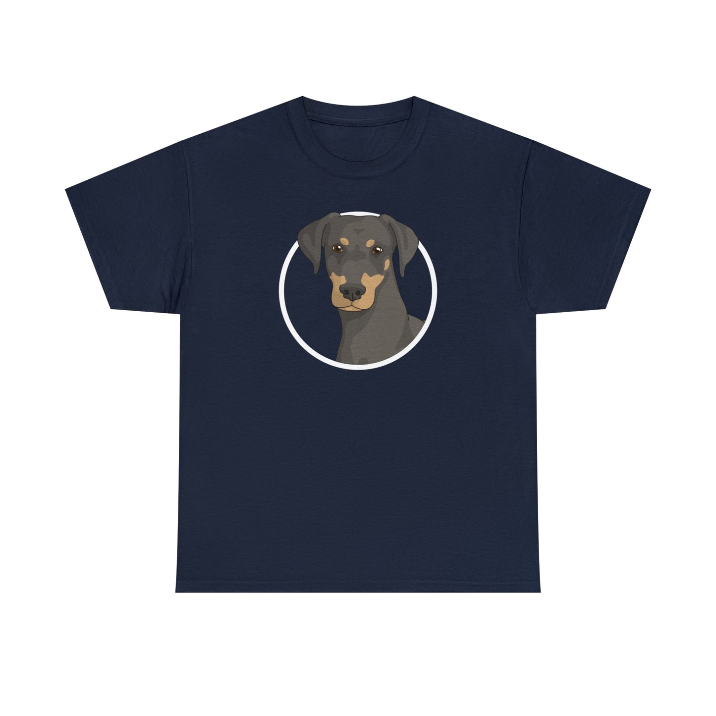 Doberman Circle | T-shirt - Detezi Designs-17158726233330138917