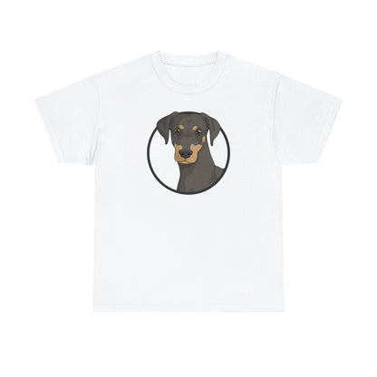 Doberman Circle | T-shirt - Detezi Designs-22220287953759355212