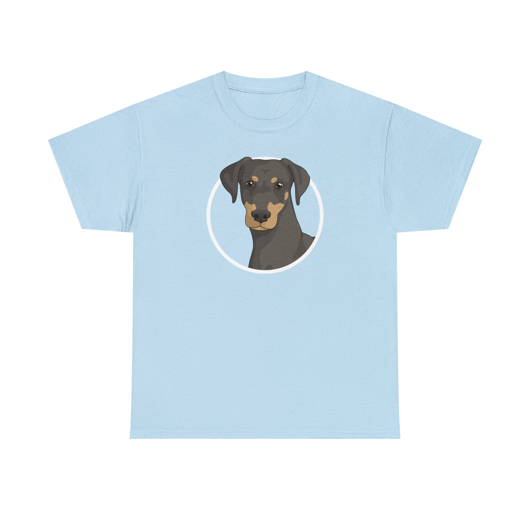 Doberman Circle | T-shirt - Detezi Designs-28108032398142822861