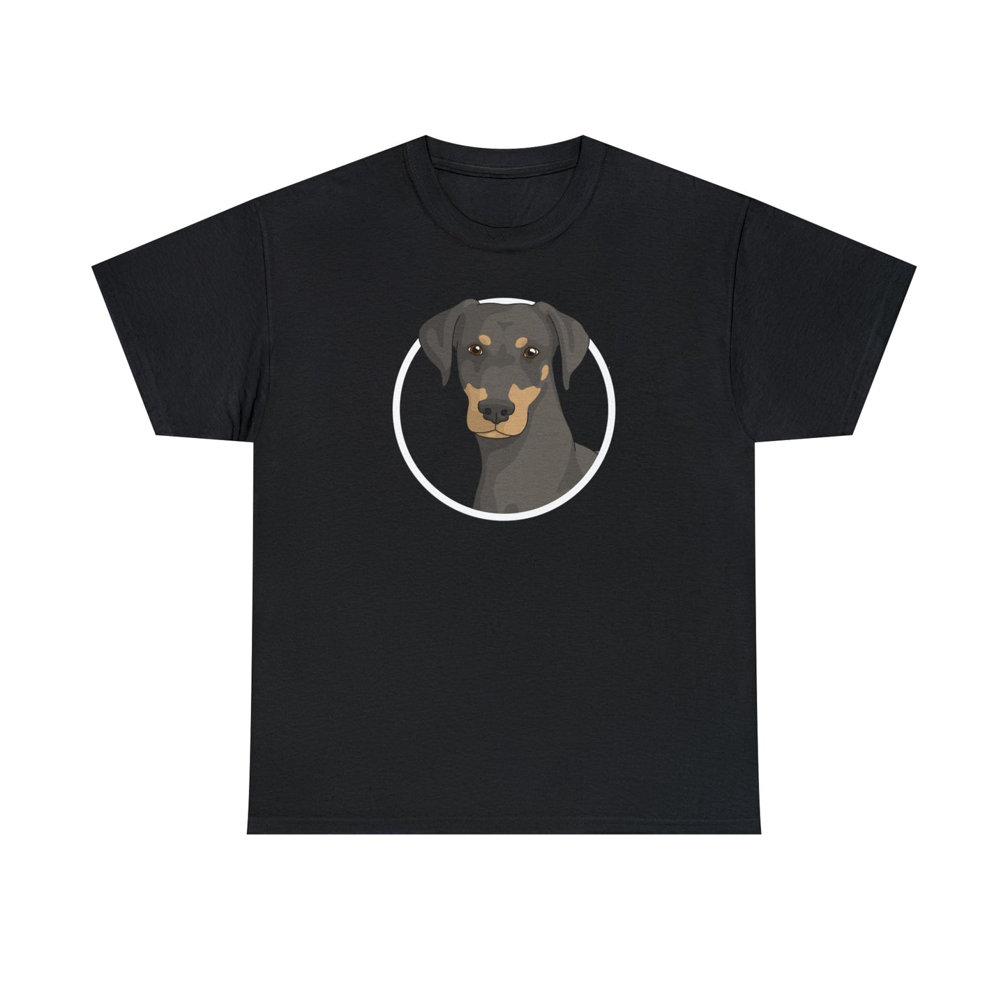 Doberman Circle | T-shirt - Detezi Designs-28541150291969106677