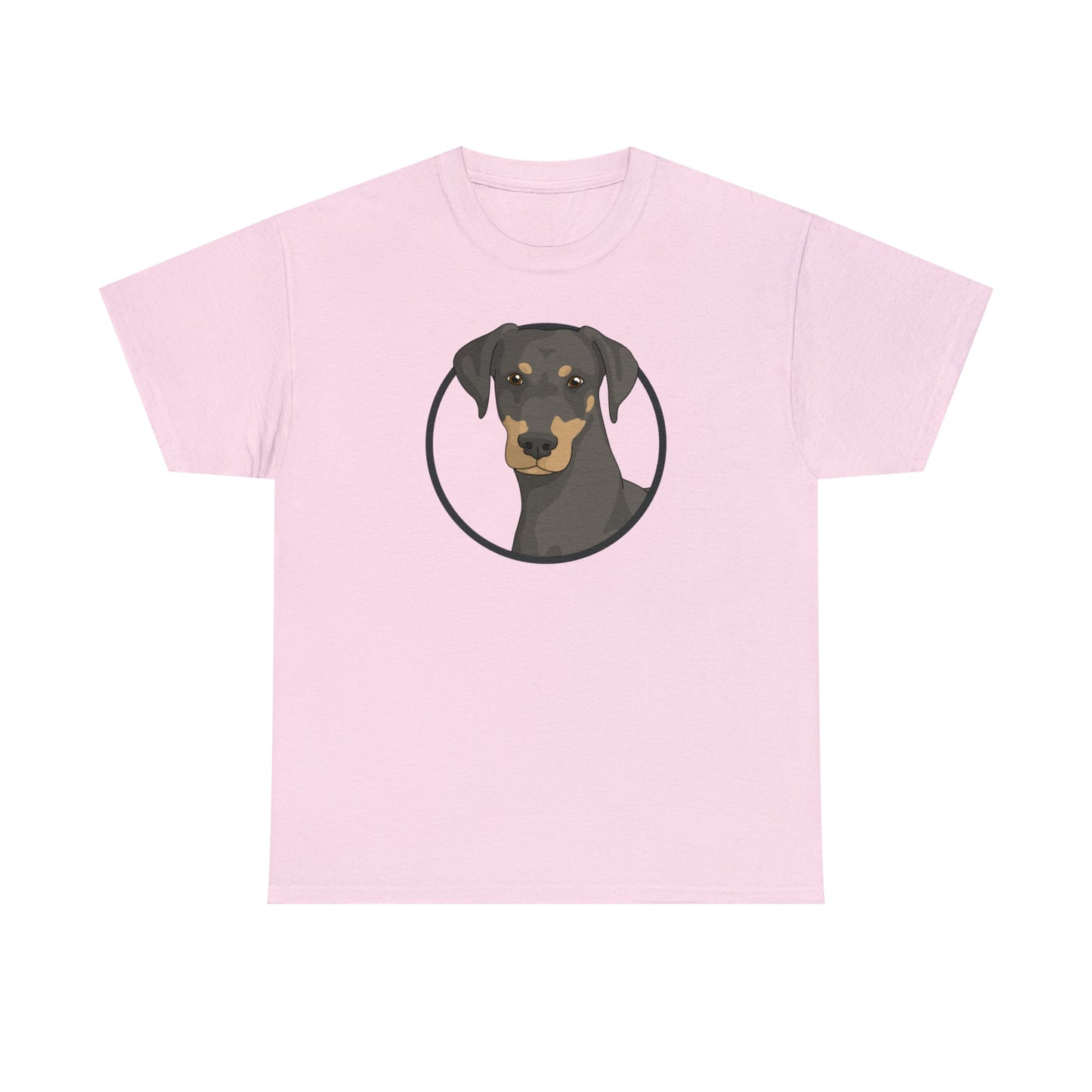 Doberman Circle | T-shirt - Detezi Designs-33231488194870667558