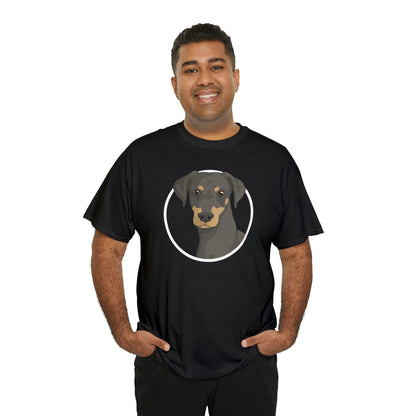 Doberman Circle | T-shirt - Detezi Designs-93485226338215159996