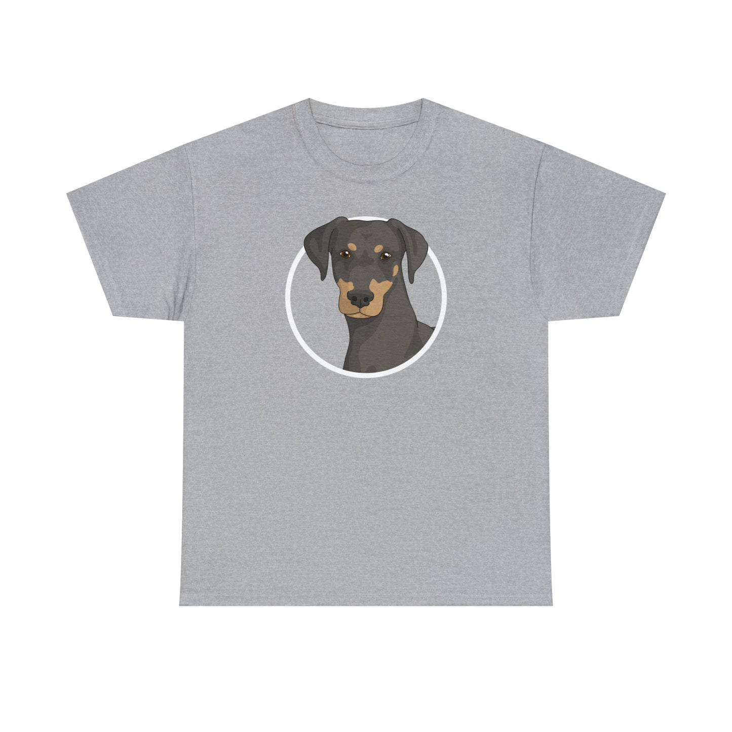 Doberman Circle | T-shirt - Detezi Designs-93485226338215159996