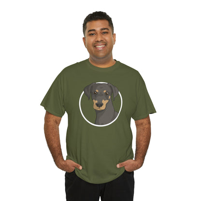 Doberman Circle | T-shirt - Detezi Designs-93485226338215159996