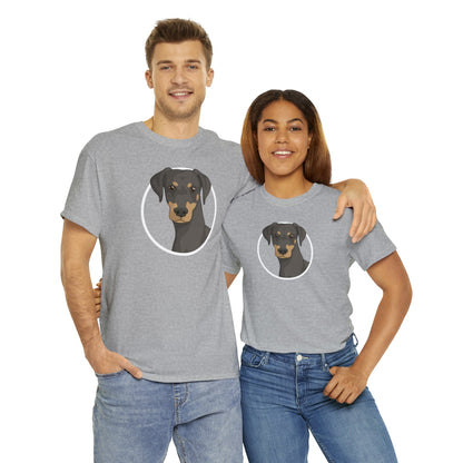 Doberman Circle | T-shirt - Detezi Designs-93485226338215159996