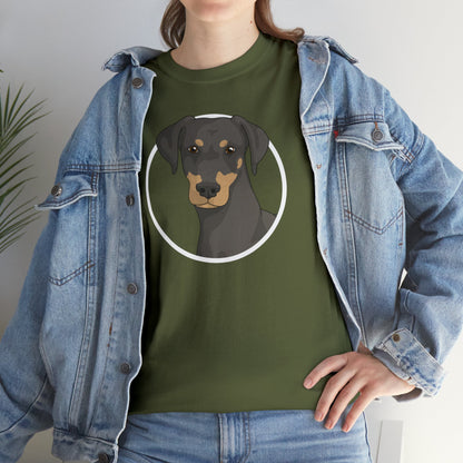 Doberman Circle | T-shirt - Detezi Designs-93485226338215159996