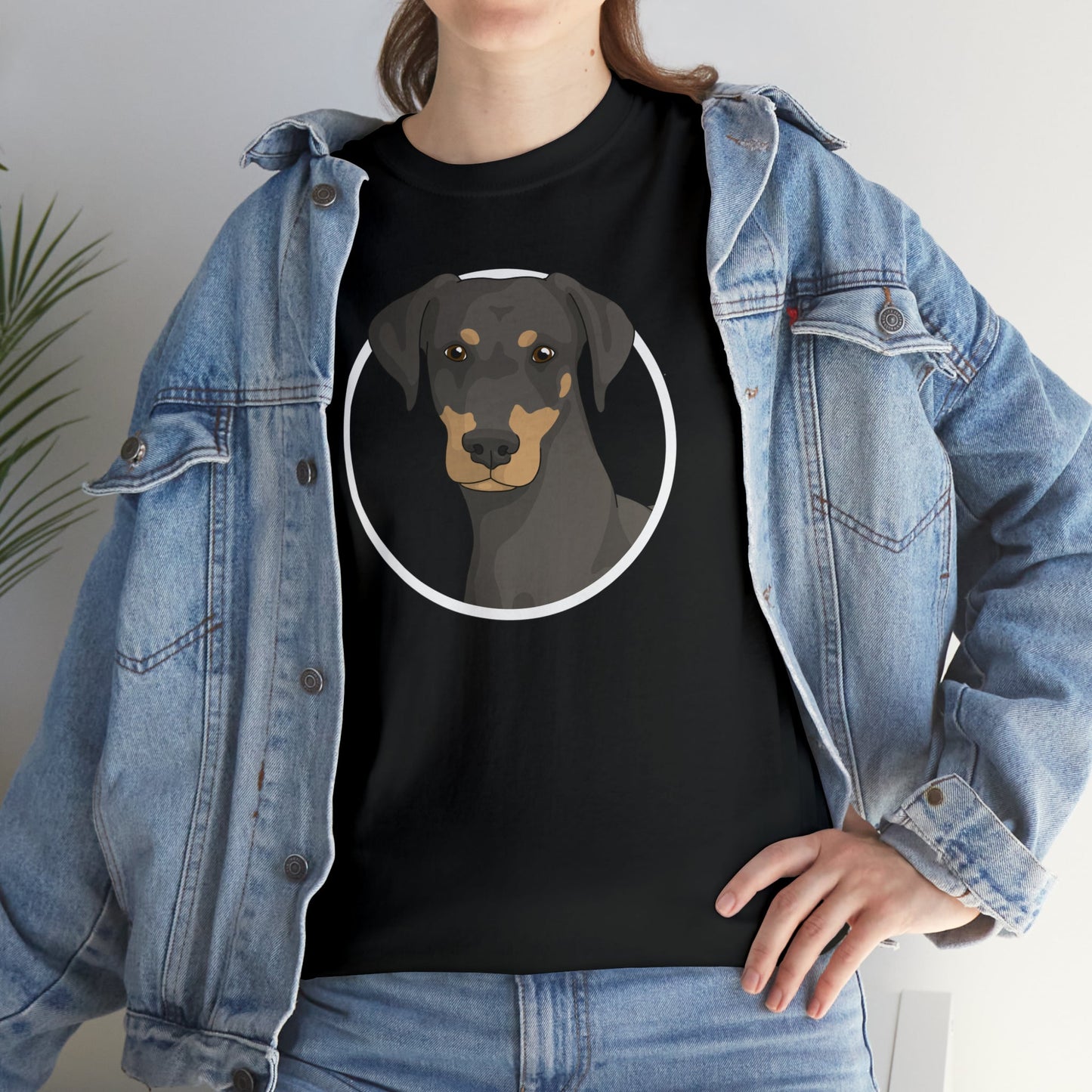 Doberman Circle | T-shirt - Detezi Designs-93485226338215159996