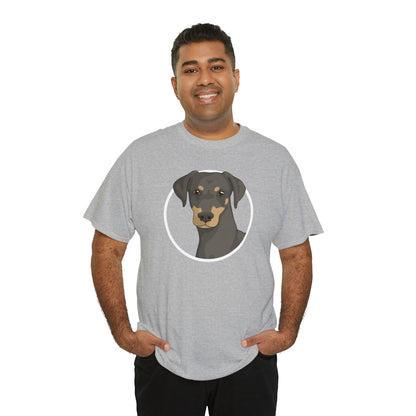 Doberman Circle | T-shirt - Detezi Designs-93485226338215159996