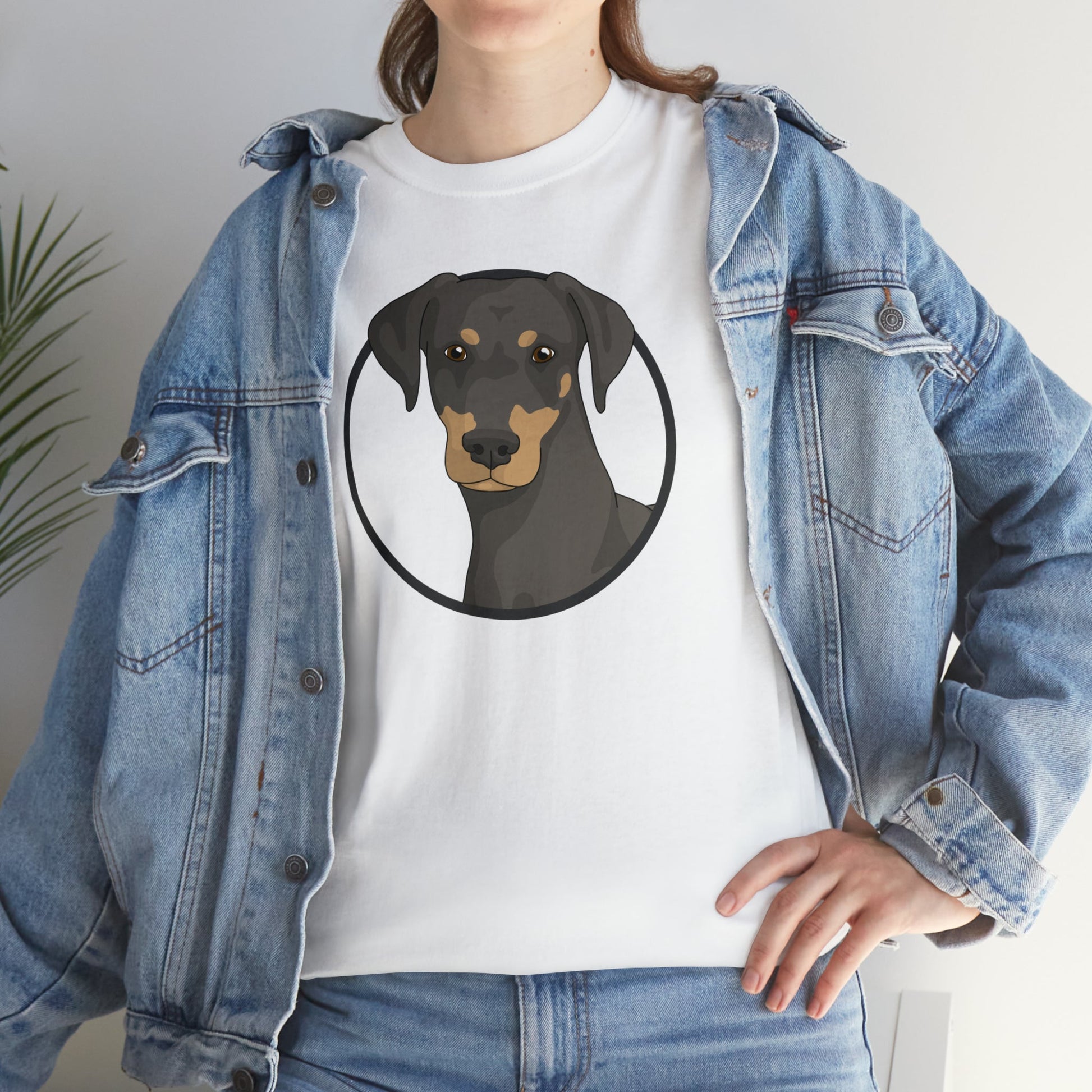 Doberman Circle | T-shirt - Detezi Designs-93485226338215159996