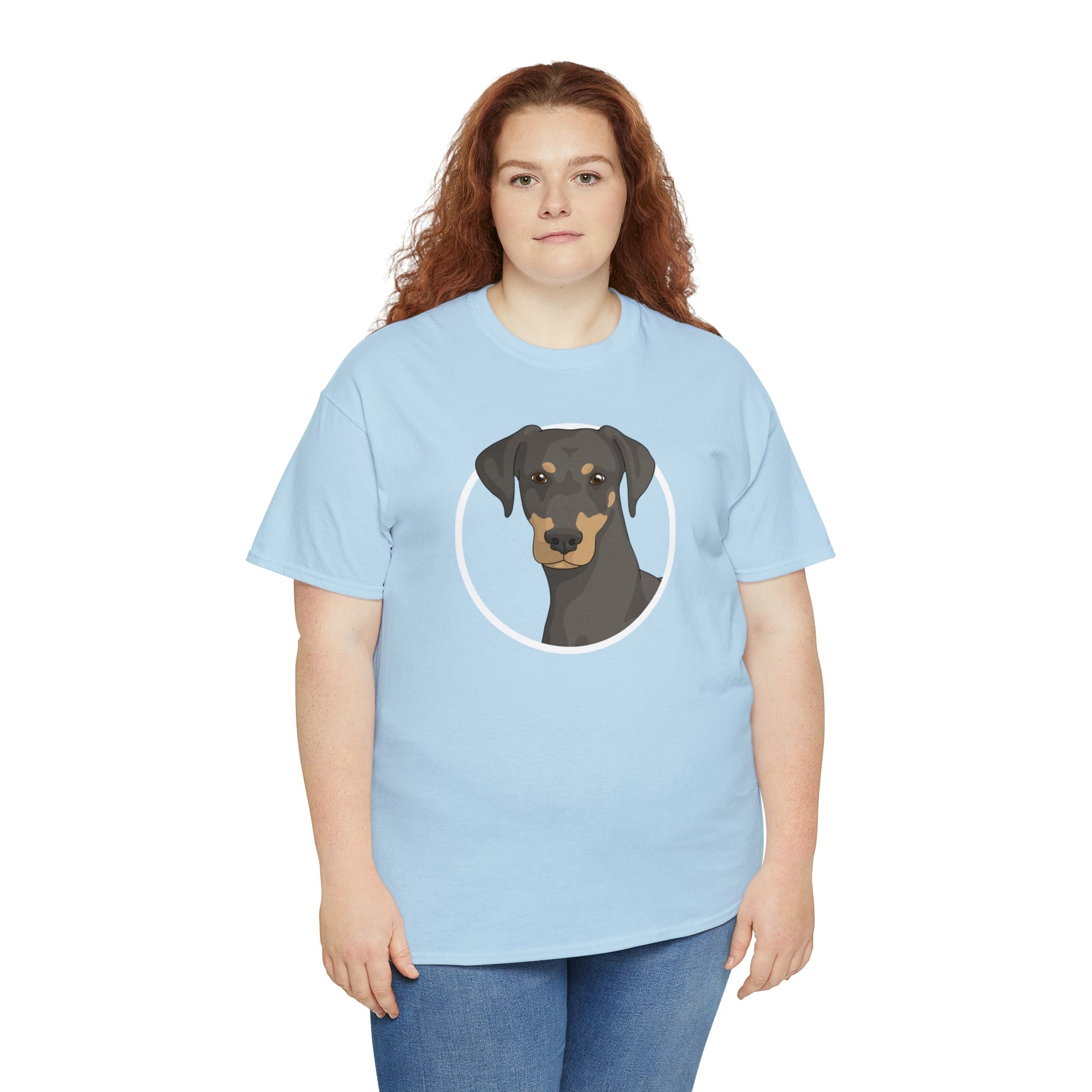 Doberman Circle | T-shirt - Detezi Designs-93485226338215159996