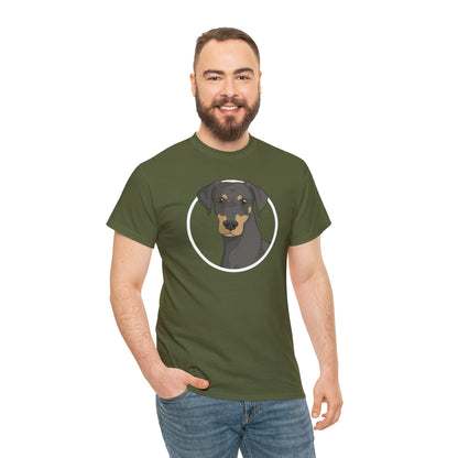 Doberman Circle | T-shirt - Detezi Designs-93485226338215159996