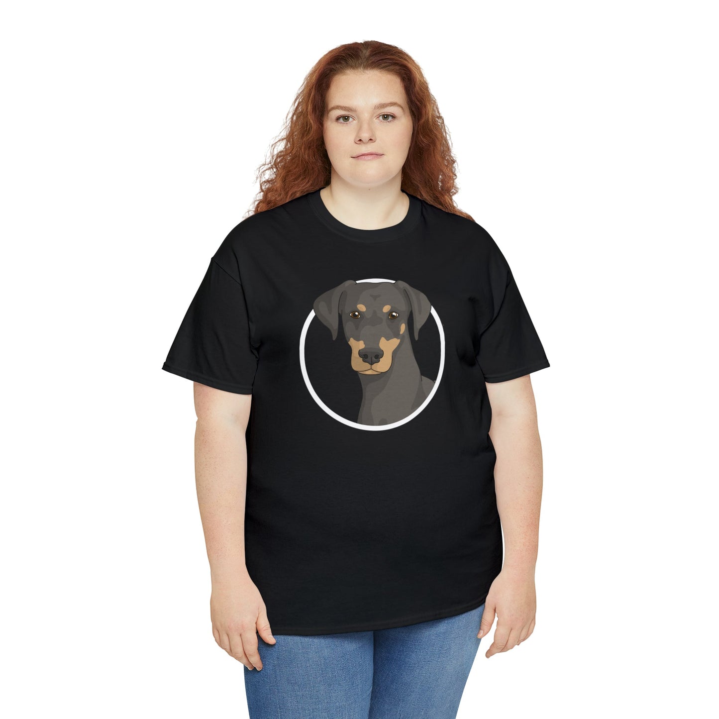 Doberman Circle | T-shirt - Detezi Designs-93485226338215159996