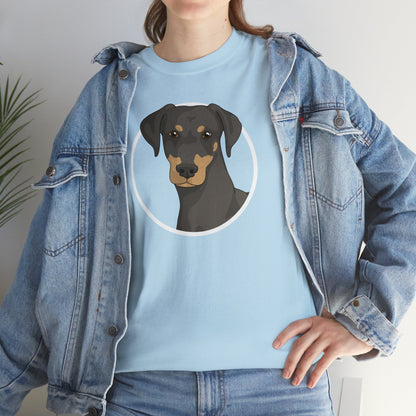 Doberman Circle | T-shirt - Detezi Designs-93485226338215159996