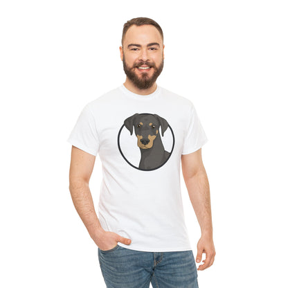 Doberman Circle | T-shirt - Detezi Designs-93485226338215159996