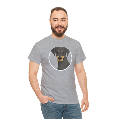 Doberman Circle | T-shirt - Detezi Designs-93485226338215159996