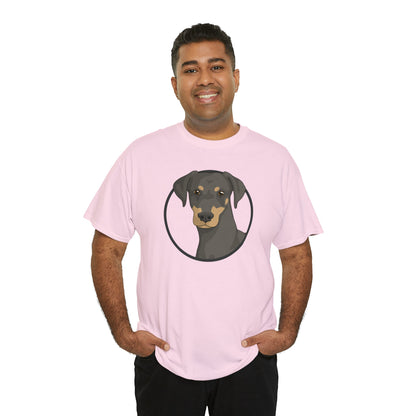 Doberman Circle | T-shirt - Detezi Designs-93485226338215159996