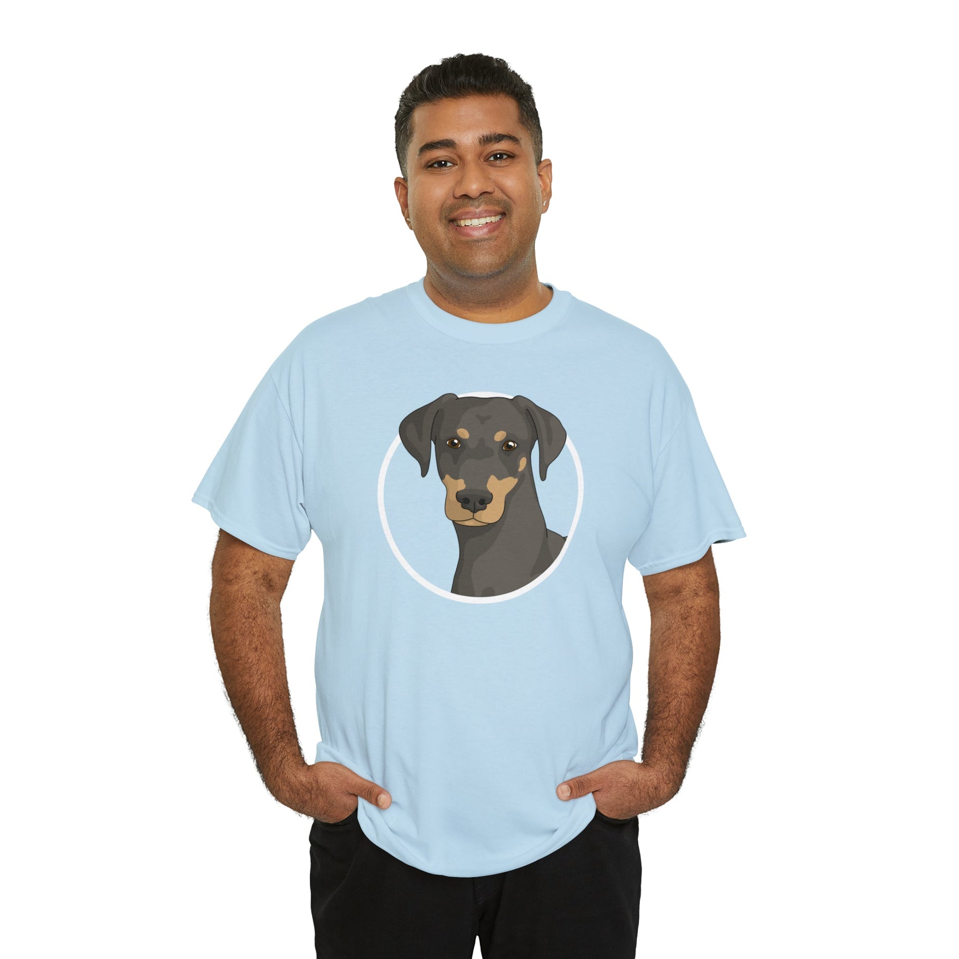 Doberman Circle | T-shirt - Detezi Designs-93485226338215159996