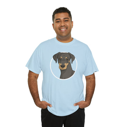 Doberman Circle | T-shirt - Detezi Designs-93485226338215159996