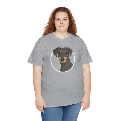 Doberman Circle | T-shirt - Detezi Designs-93485226338215159996