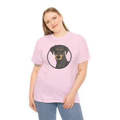 Doberman Circle | T-shirt - Detezi Designs-93485226338215159996