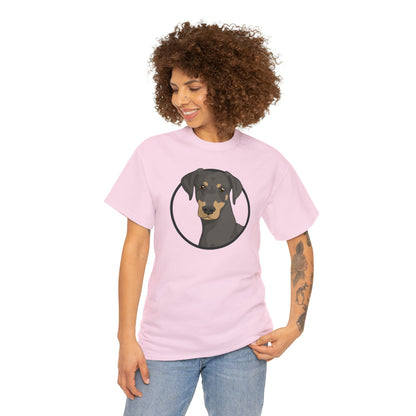 Doberman Circle | T-shirt - Detezi Designs-93485226338215159996