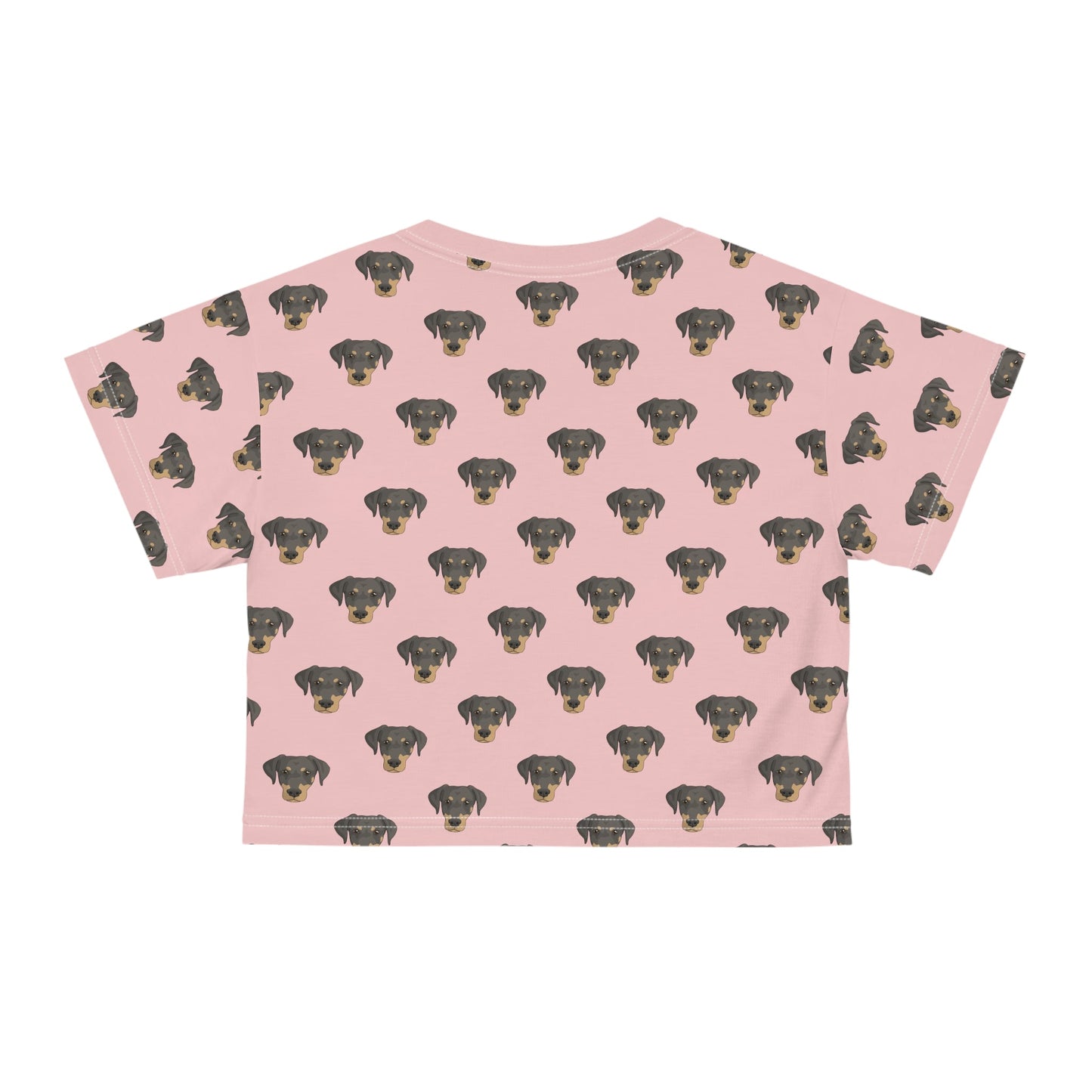 Doberman Faces | Crop Tee - Detezi Designs-GR001