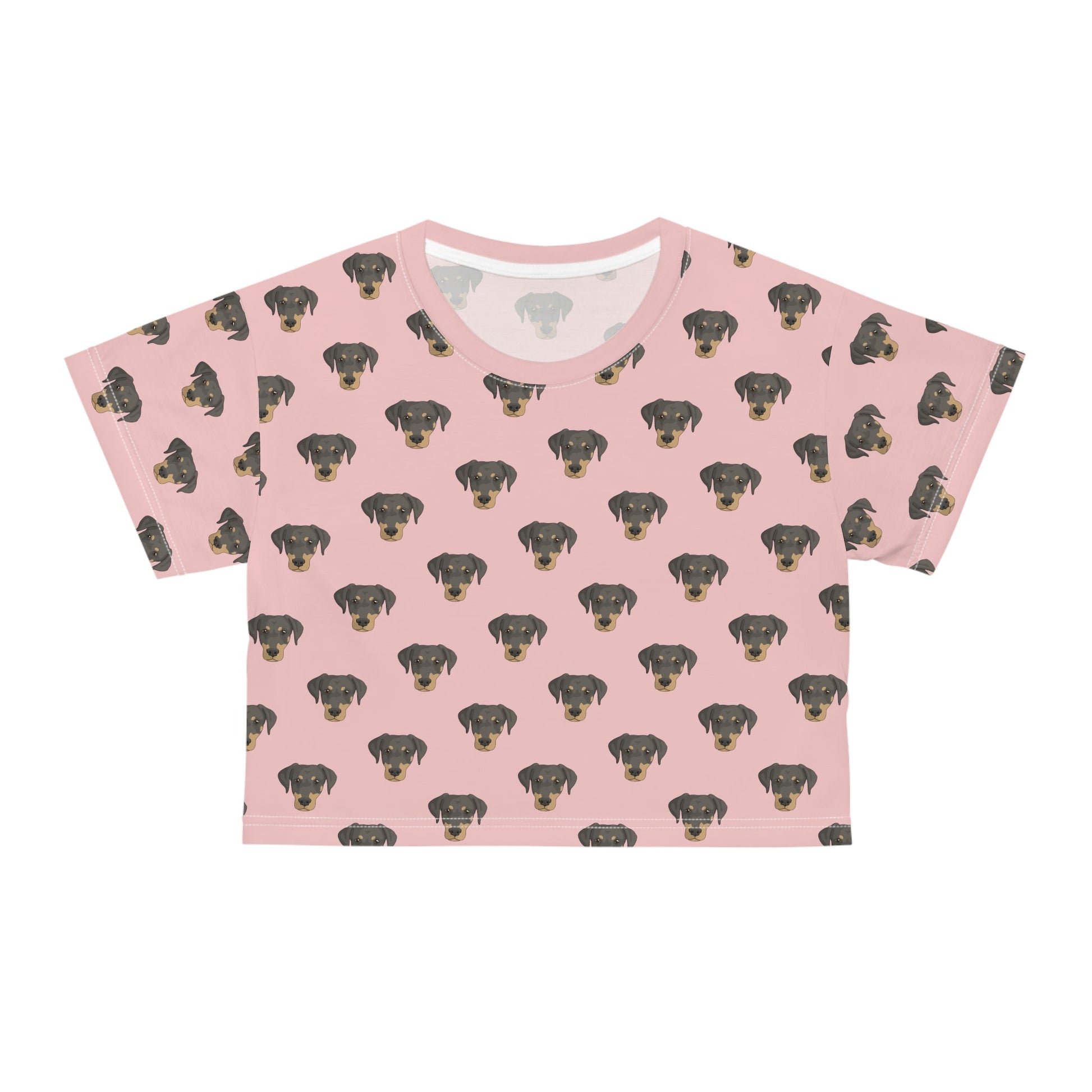 Doberman Faces | Crop Tee - Detezi Designs-GR001