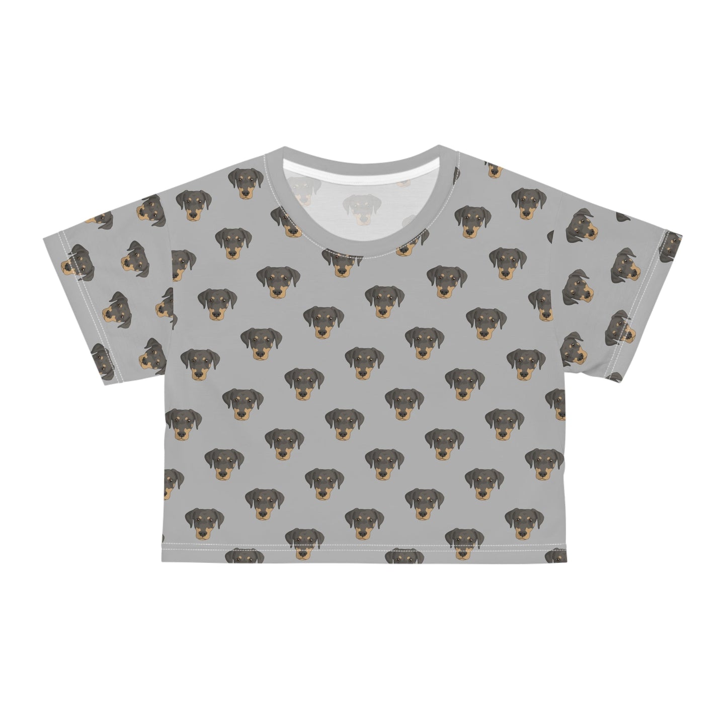 Doberman Faces | Crop Tee - Detezi Designs-GR001