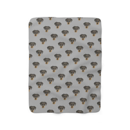 Doberman Faces | Sherpa Fleece Blanket - Detezi Designs-17594313955841349062