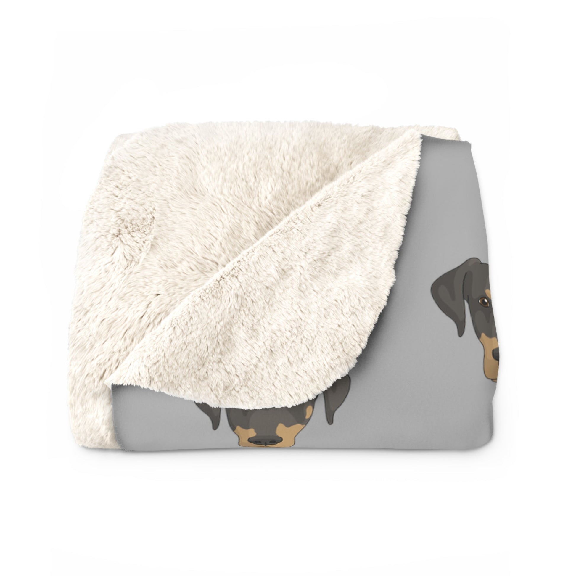 Doberman Faces | Sherpa Fleece Blanket - Detezi Designs-17594313955841349062