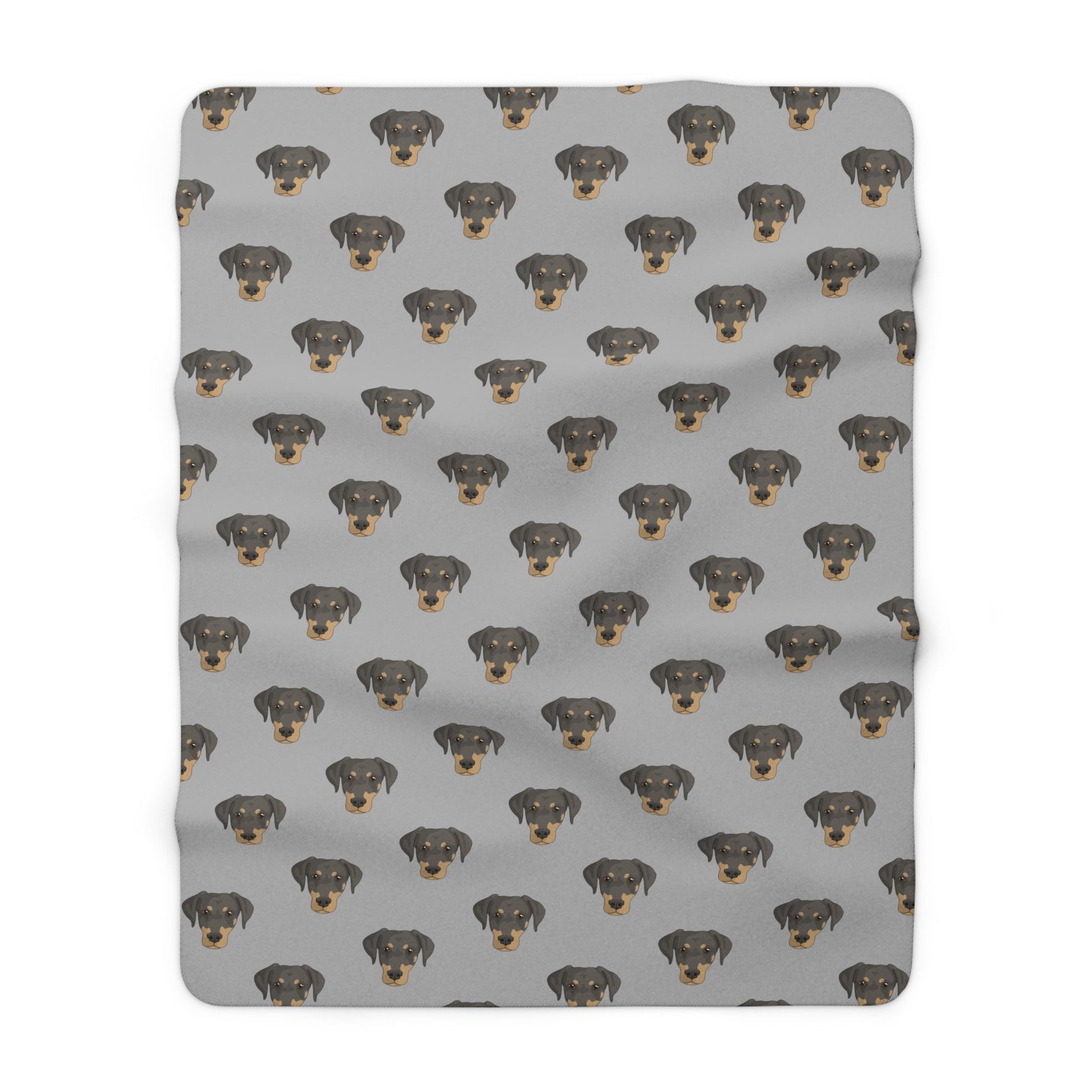 Doberman Faces | Sherpa Fleece Blanket - Detezi Designs-19698348367349420181