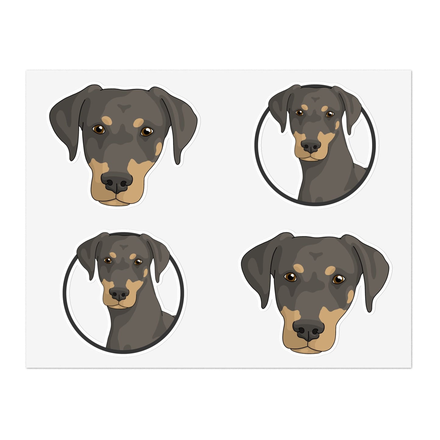 Doberman | Sticker Sheet - Detezi Designs-25218801702316168350