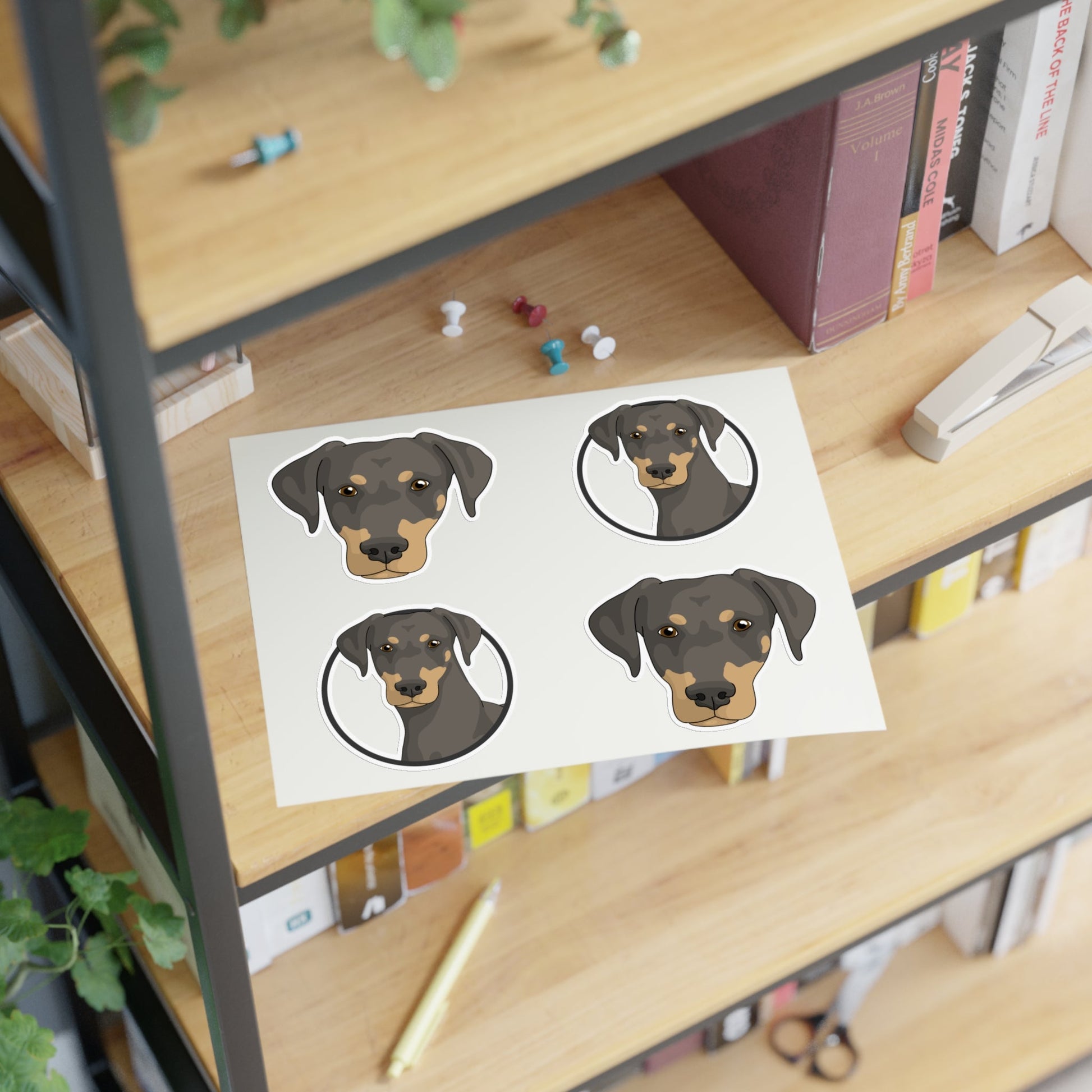 Doberman | Sticker Sheet - Detezi Designs-31773637842378041098