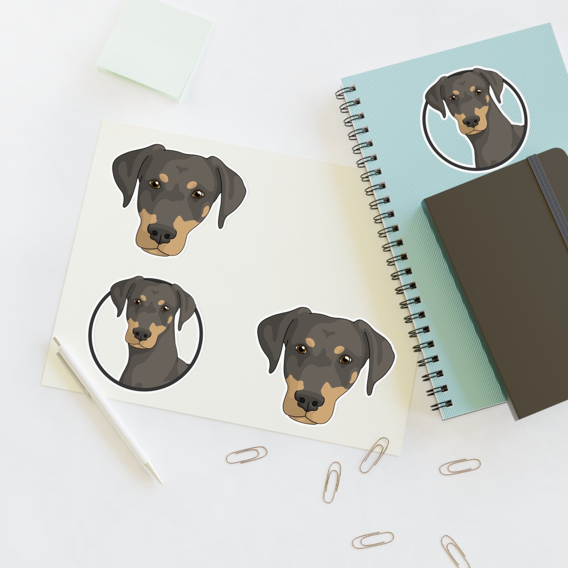 Doberman | Sticker Sheet - Detezi Designs-31773637842378041098