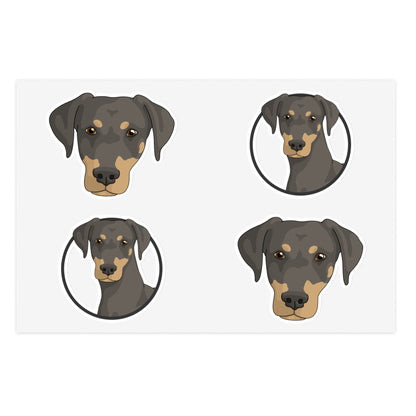 Doberman | Sticker Sheet - Detezi Designs-62006652420780988277