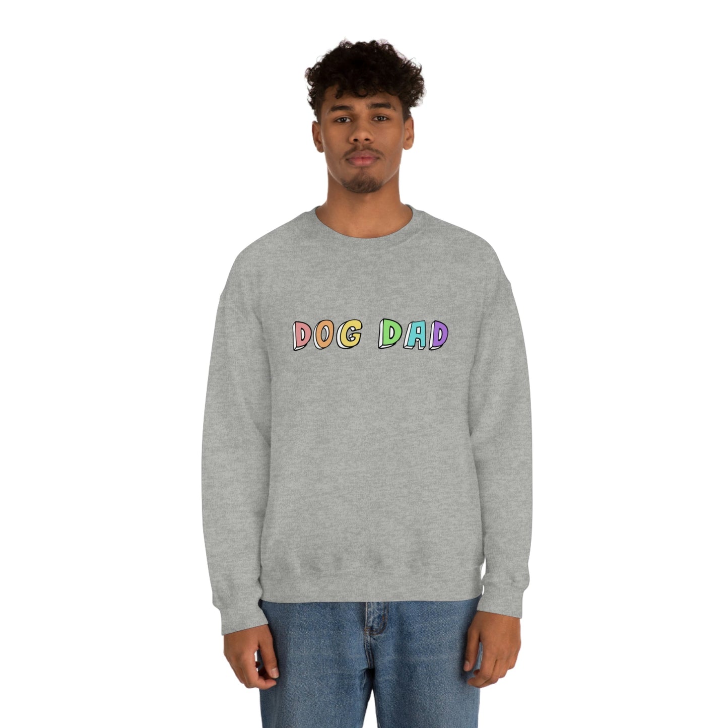 Dog Dad | Crewneck Sweatshirt - Detezi Designs-87174052701706244814