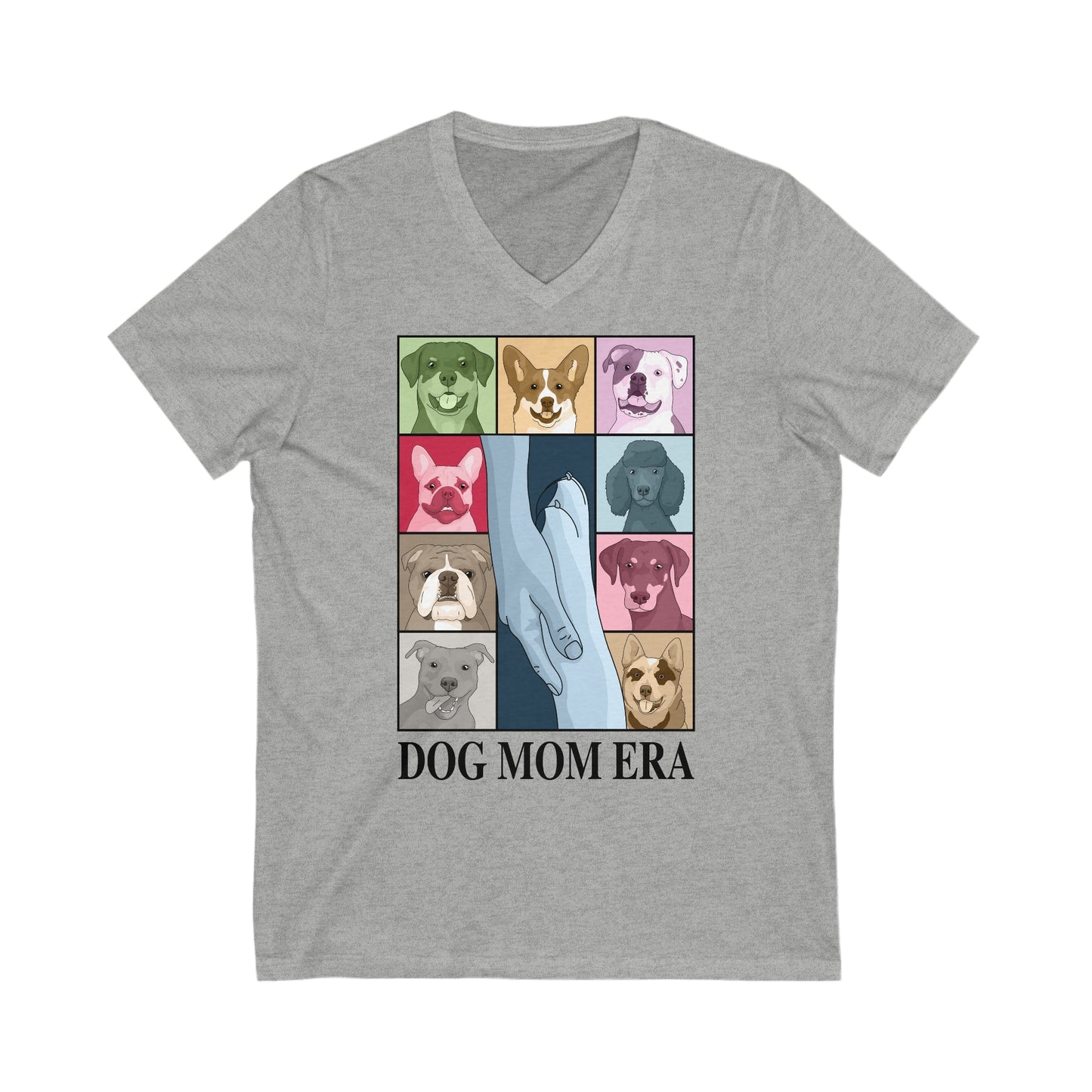 Dog Mom Era | Unisex V-Neck Tee - Detezi Designs-28564877961785567225