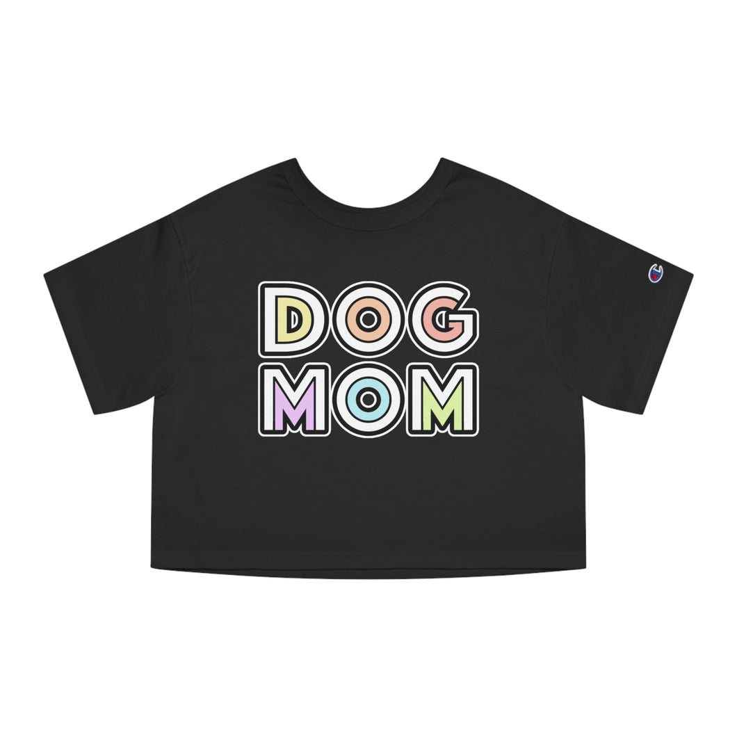 Dog Mom Retro | Champion Cropped Tee - Detezi Designs-23654954932261376644