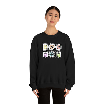 Dog Mom Retro | Crewneck Sweatshirt - Detezi Designs-11709944745838535718